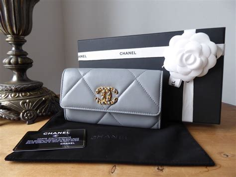 chanel 19 flap wallet|authentic chanel lambskin wallet.